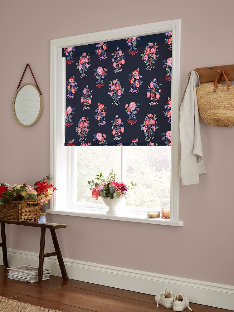 Cath Kidston Navy Blue Kingdom Posey Made to Measure Roller Blind - Image 2 of 6