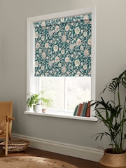 Cath Kidston Teal Blue Strawberry Gardens Made to Measure Roller Blind - Image 2 of 6