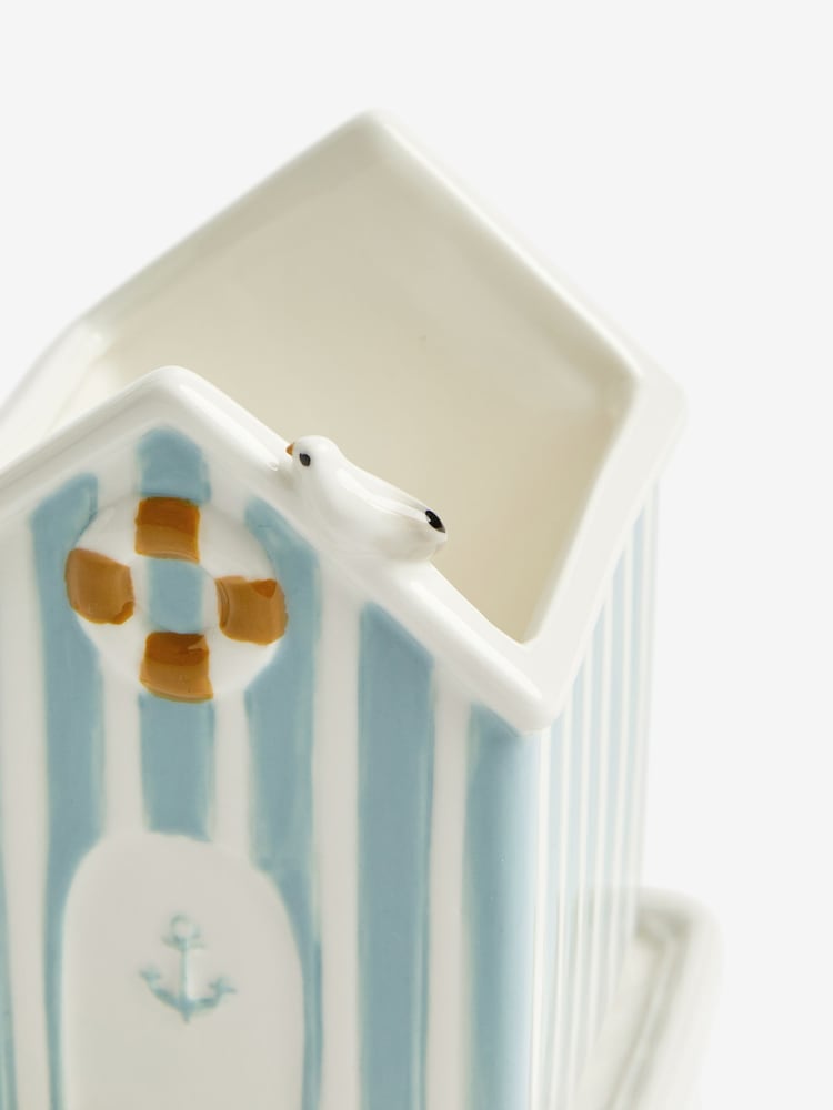 Blue Seaside Lighthouse Soap Dispenser, Tidy and Tray Set - Image 3 of 4