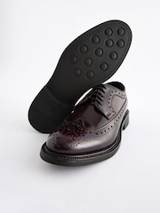 Бордово-червоний - Leather High Shine напівчеревики взуття - Image 7 of 7