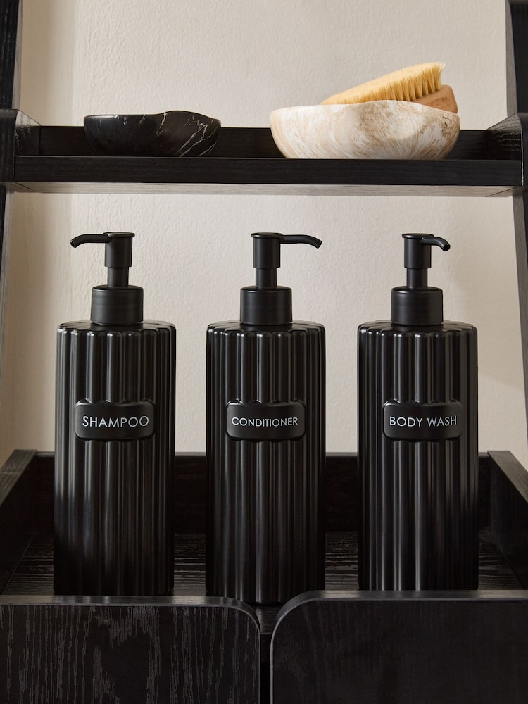 Black Rib Reusable Dispenser Bottles - Image 2 of 5