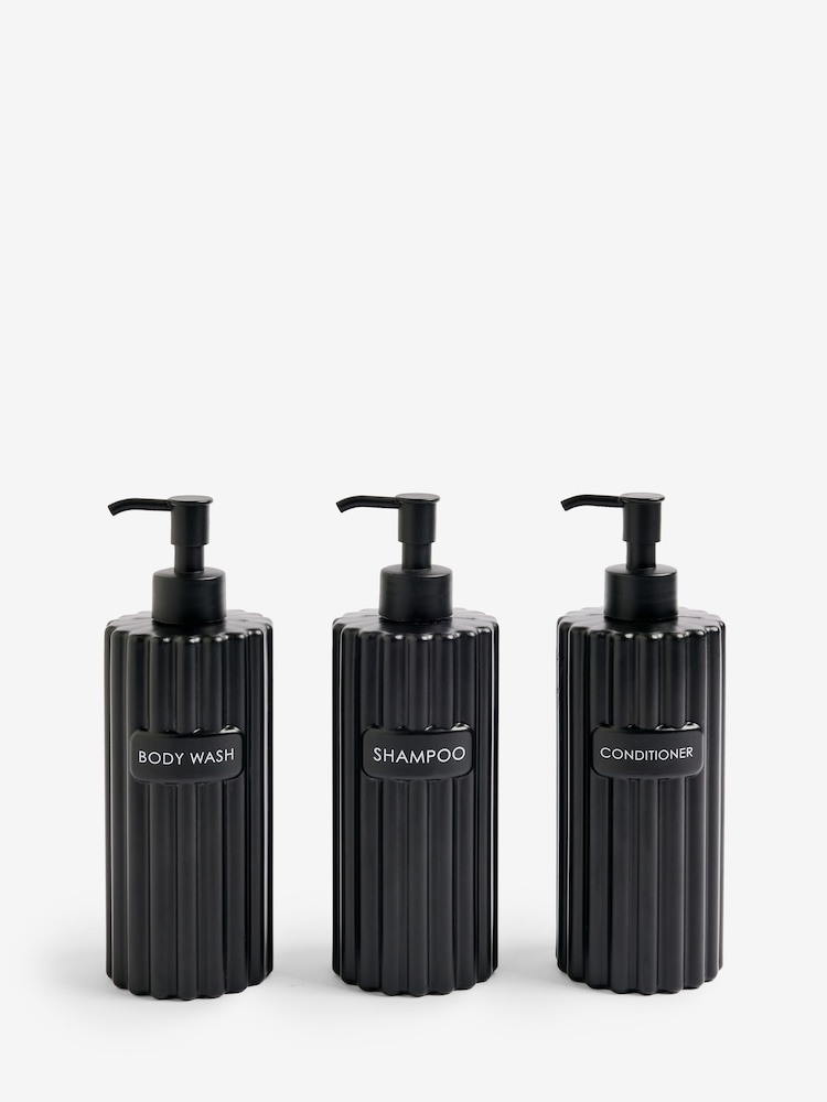 Black Rib Reusable Dispenser Bottles - Image 4 of 5