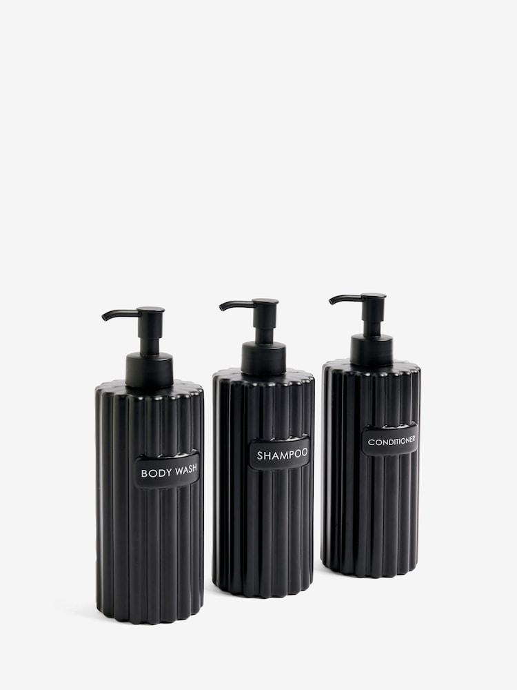 Black Rib Reusable Dispenser Bottles - Image 5 of 5