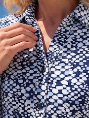 Roman Blue Classic Abstract Print Shirt - Image 5 of 5