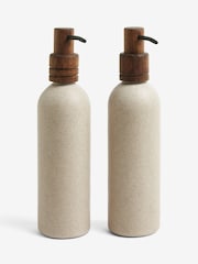 Conjunto de garrafas dispensadoras reutilizáveis de resina de bambu 2 - Imagem 3 de 3