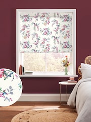 Cath Kidston Cream Ribbon Roses Made to Measure 100% Cotton Roman Blind - Image 1 of 6