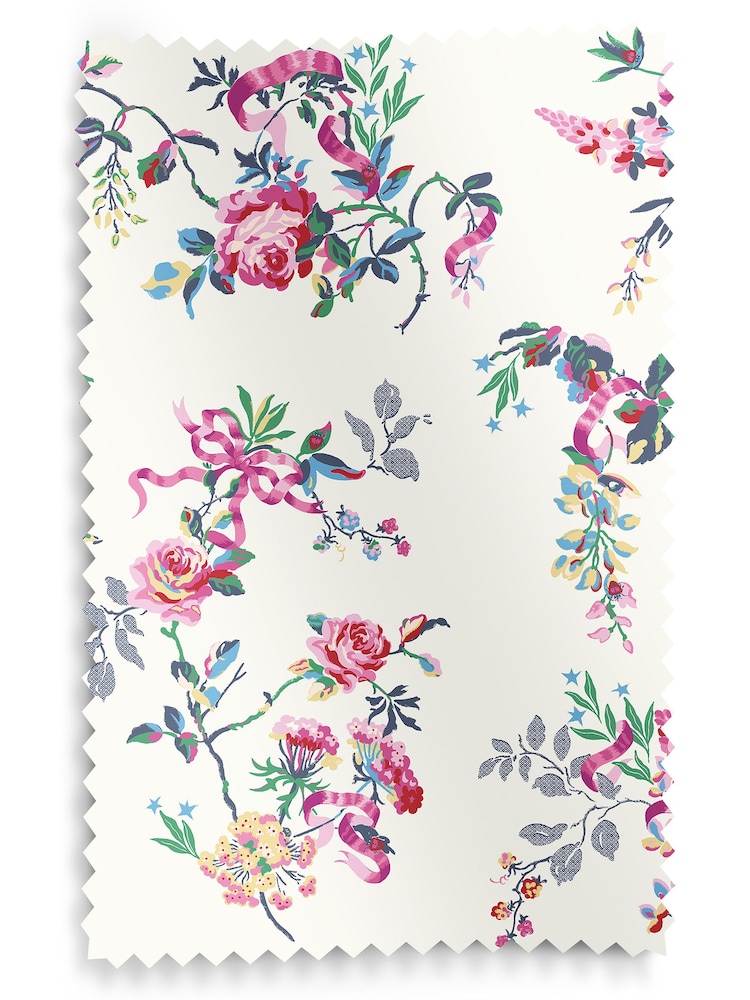 Cath Kidston Cream Ribbon Roses Made to Measure 100% Cotton Roman Blind - Image 6 of 6