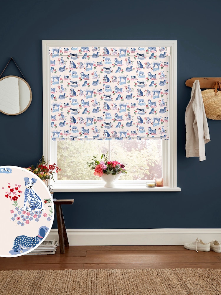 Cath Kidston Blue Puppy Fields Made to Measure 100% Cotton Roman Blind - Image 1 of 6