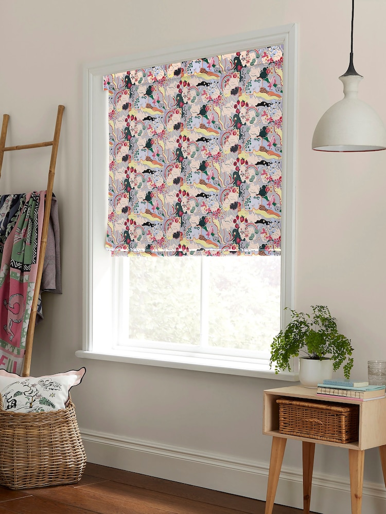 Cath Kidston Multi Silver Linings Made to Measure 100% Cotton Roman Blind - Image 1 of 6