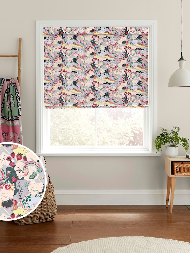 Cath Kidston Multi Silver Linings Made to Measure 100% Cotton Roman Blind - Image 2 of 6