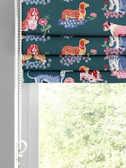 Cath Kidston Teal Blue Puppy Fields Made to Measure 100% Cotton Roman Blind - Image 2 of 6