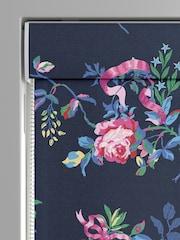 Cath Kidston Navy Blue Ribbon Roses Made to Measure 100% Cotton Roman Blind - Image 3 of 6