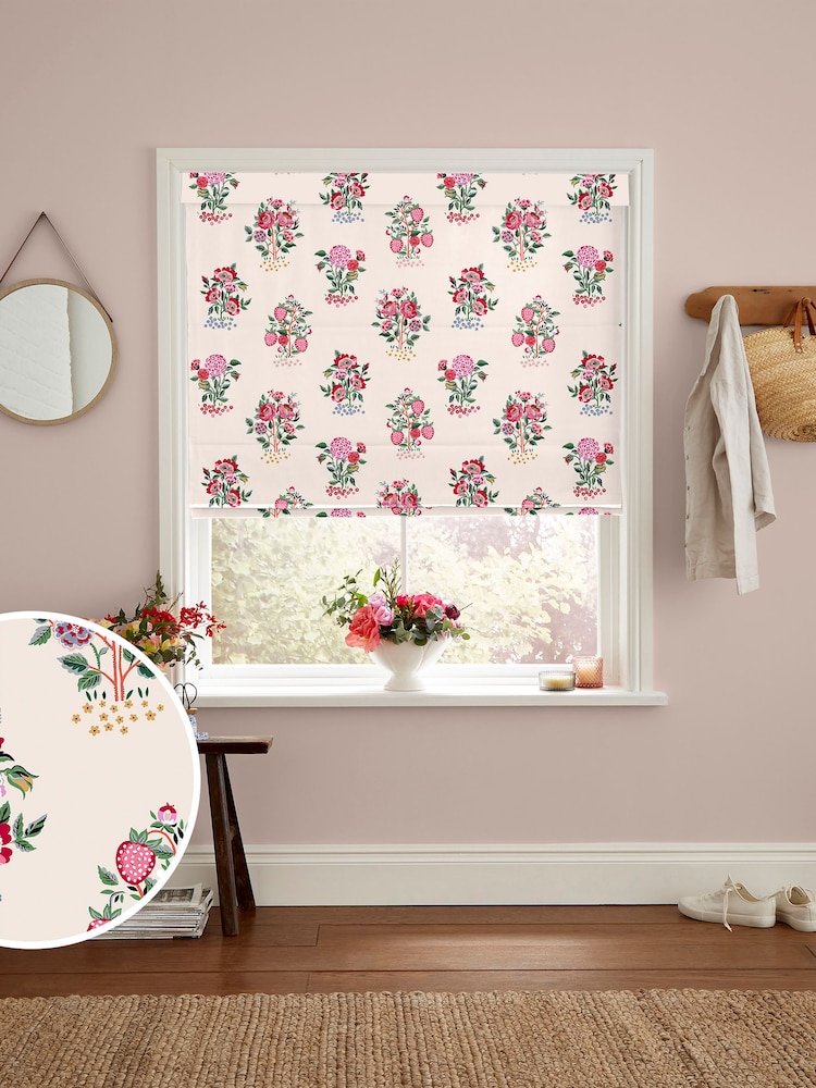 Cath Kidston Pink Kingdom Posey Made to Measure 100% Cotton Roman Blind - Image 1 of 6