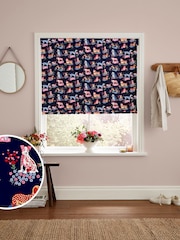 Cath Kidston Navy Blue Puppy Fields Made to Measure 100% Cotton Roman Blind - Image 1 of 6