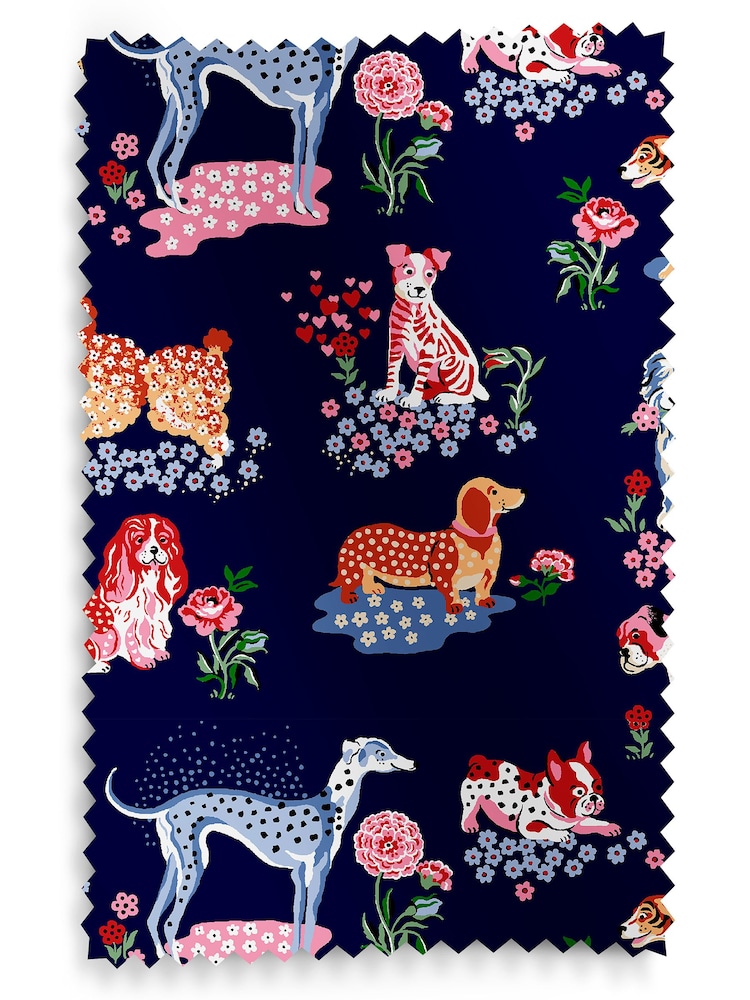 Cath Kidston Navy Blue Puppy Fields Made to Measure 100% Cotton Roman Blind - Image 6 of 6