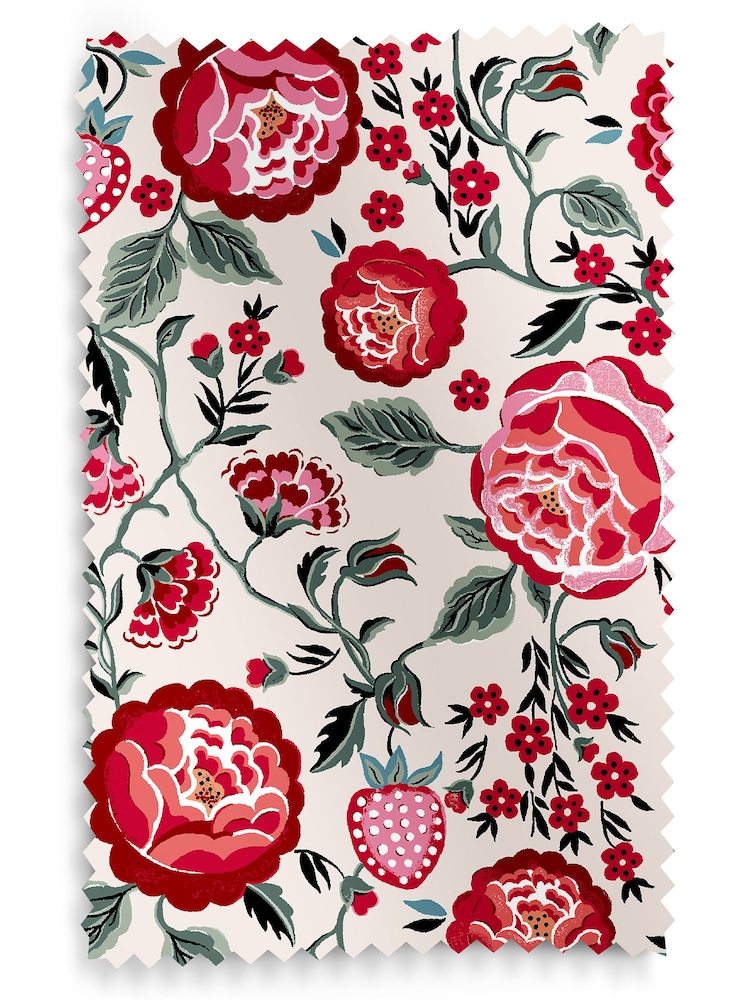 Cath Kidston Red Strawberry Gardens Made to Measure 100% Cotton Roman Blind - Image 6 of 6