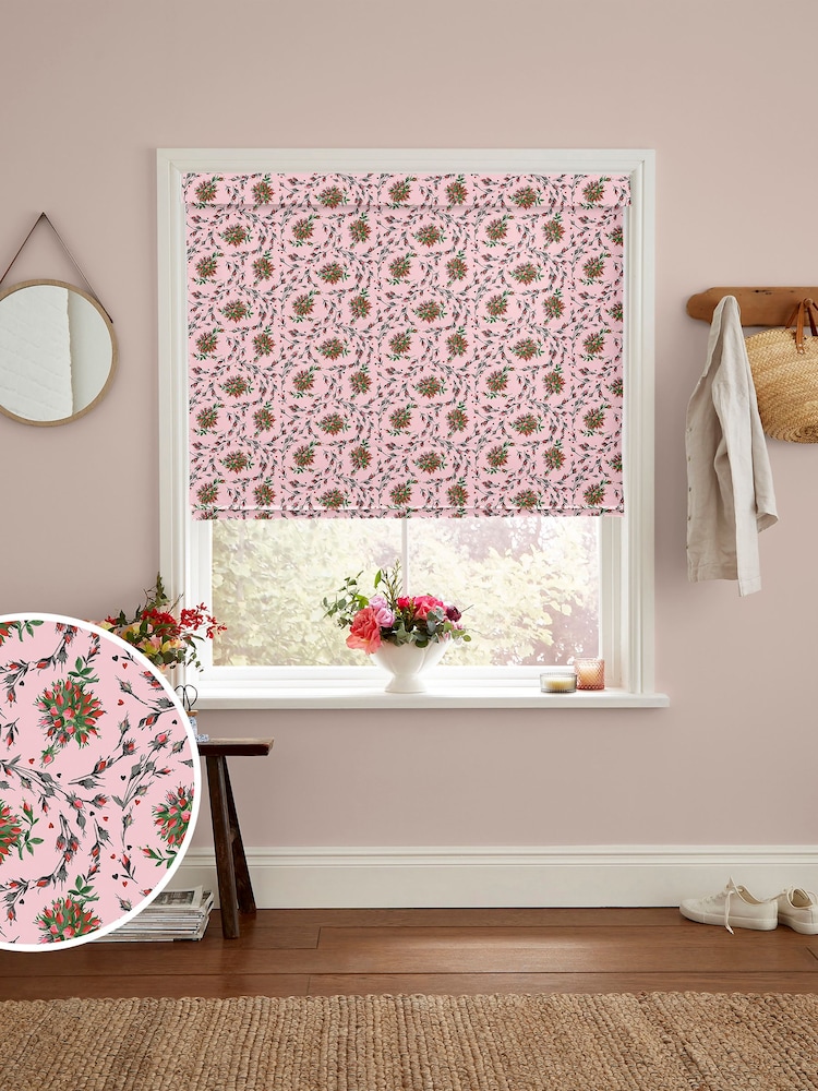Cath Kidston Pink Forever Rose Made to Measure 100% Cotton Roman Blind - Image 1 of 6