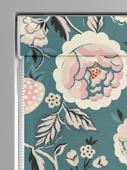 Cath Kidston Teal Blue Strawberry Gardens Made to Measure 100% Cotton Roman Blind - Image 3 of 6