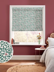 Cath Kidston Green Marble Hearts Made to Measure 100% Cotton Roman Blind - Image 1 of 6