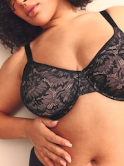 Черный - Ultimate Support F-K Lace Minimising Full Cup Bra - Изображение 7 из 7