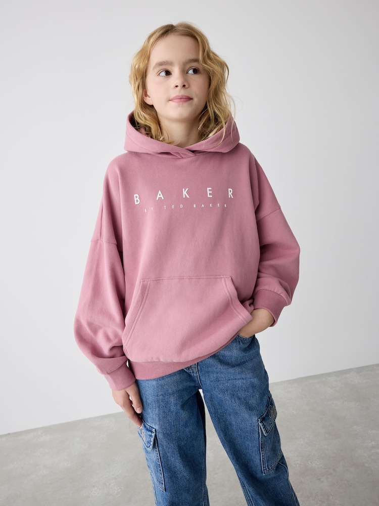 Baker by Ted Baker Oversized Back Print Hoodie - Image 1 of 7