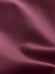 Burgundy Red Slim Fit Stretch Oxford Long Sleeve Shirt - Image 9 of 9