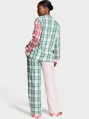 Victoria's Secret Green Plaid Flannel Long Pyjama Set - Image 2 of 4
