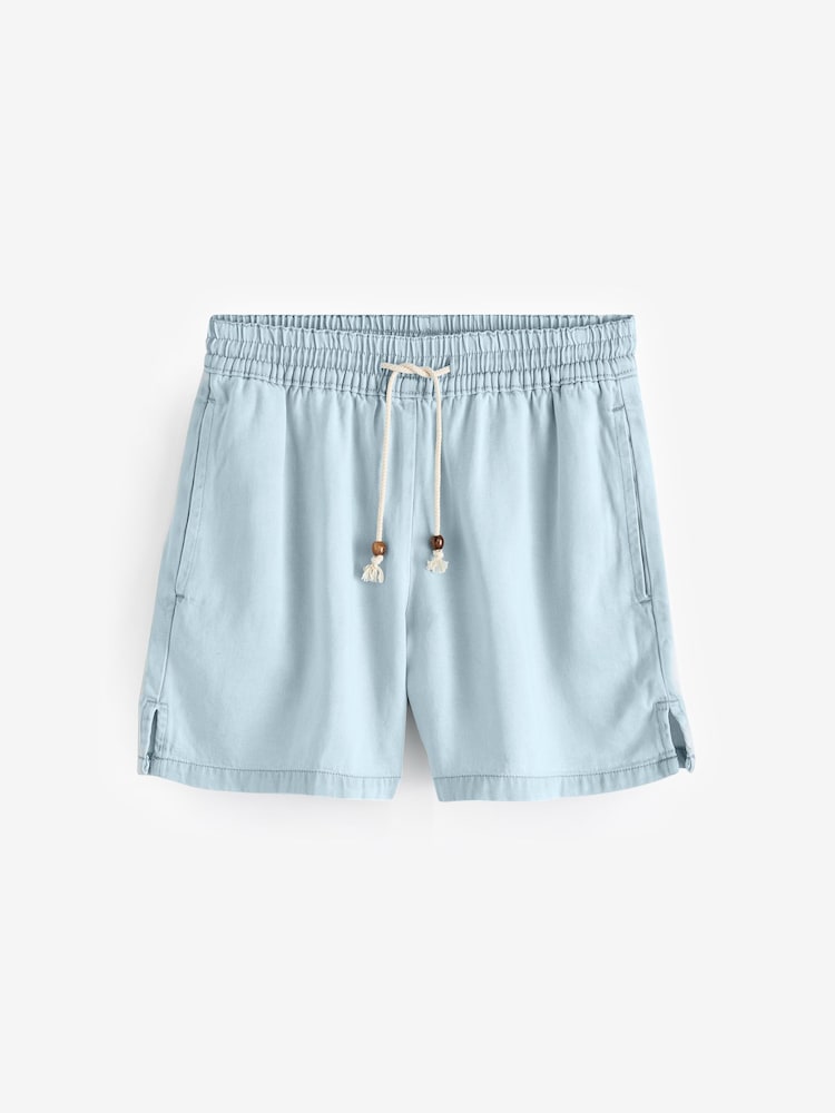 Simply Be Blue Lightweight Denim Shorts - Image 1 of 5