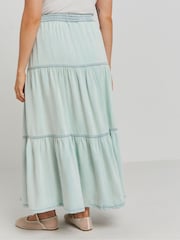 Simply Be Blue Lightweight Denim Shorts - Image 2 of 5