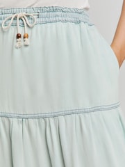 Simply Be Blue Lightweight Denim Shorts - Image 4 of 5