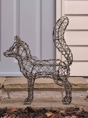 Lights4fun Rattan Sherwood LED Light Up Fox Figure Decoration - Image 5 of 6