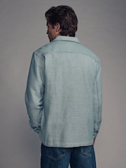 Sage Green Twin Pocket Texture 100% Cotton Shacket - Image 4 of 9