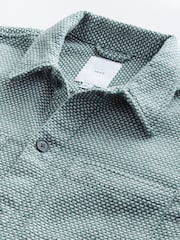 Sage Green Twin Pocket Texture 100% Cotton Shacket - Image 8 of 9