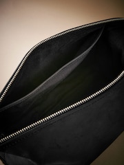Zwart - Oily Leather Washbag - Image 7 of 7