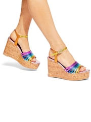 Kurt Geiger London Multi Pierra Cork Wedge Sandals - Image 1 of 5