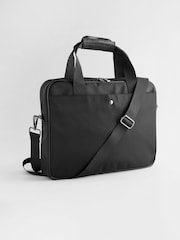 Black Carbon Print Nylon Briefcase - Image 2 of 5
