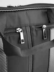 Black Carbon Print Nylon Briefcase - Image 3 of 5