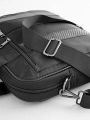 Black Carbon Print Nylon Briefcase - Image 4 of 5