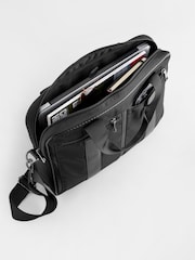 Black Carbon Print Nylon Briefcase - Image 5 of 5