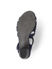 Pavers Navy Embellished Strappy Sandals - Image 4 of 5