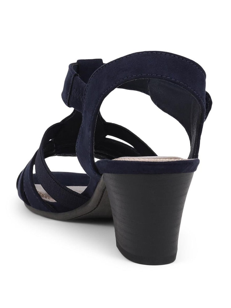 Pavers Navy Embellished Strappy Sandals - Image 5 of 5