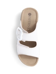 Pavers White Pavers Slip On Mule Black Sandals - Image 4 of 5