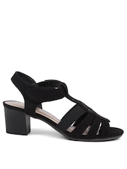 Pavers Black Embellished Strappy Sandals - Image 2 of 6
