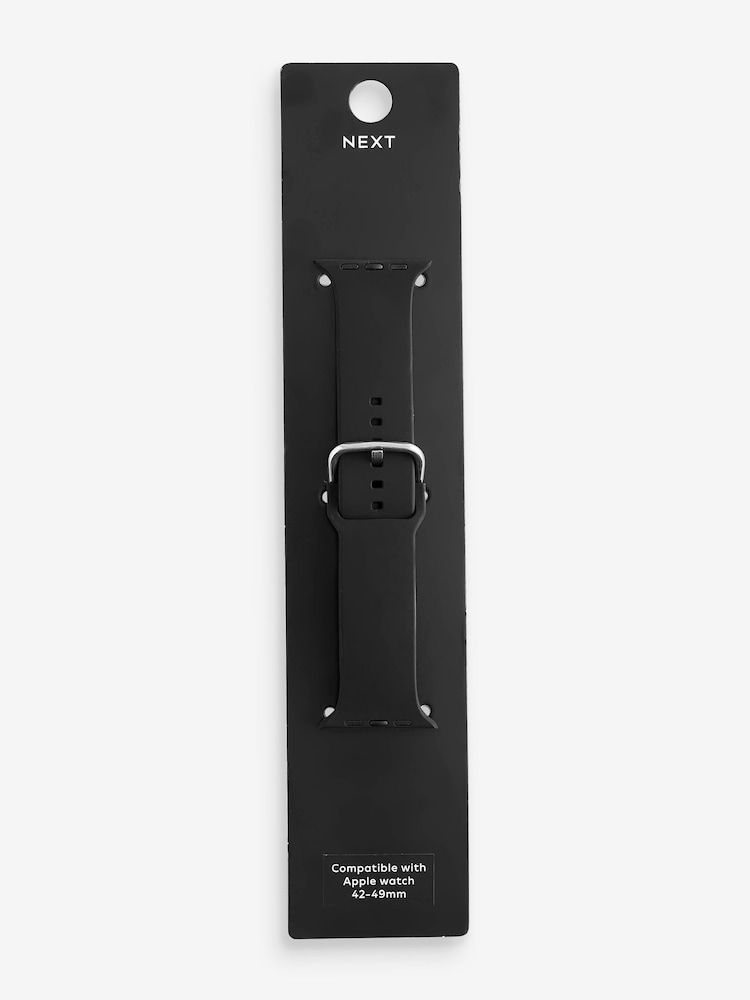 Black Silicone Watch Strap - Image 1 of 1