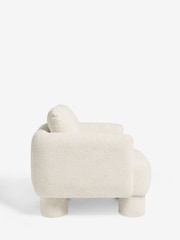 Casual Boucle Oyster Natural Bloor Tube Accent Chair - Image 7 of 9