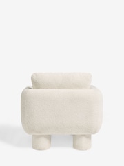 Casual Boucle Oyster Natural Bloor Tube Accent Chair - Image 8 of 9