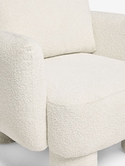 Casual Boucle Oyster Natural Bloor Tube Accent Chair - Image 9 of 9
