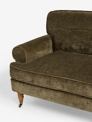 Plush Chenille Dark Moss Green Large Delia Compact 'Sofa in a Box' - Image 8 of 9