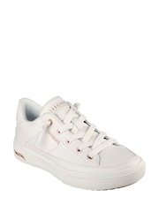 Skechers White  PU Standard Fit Arcade Womens Trainers - Image 7 of 8