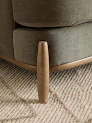 Fine Chenille Sage Green Ellison Snuggle Chair - Image 2 of 10